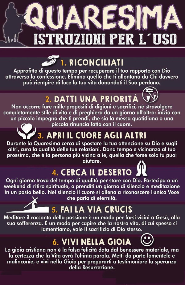 Quaresima istruzioni